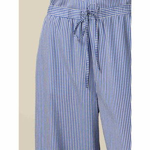 Oltre - Pantalones palazzo fil à fil - Azul