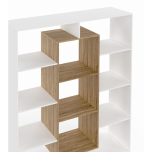 Etagère bibliothèque Paulette bois et blanc