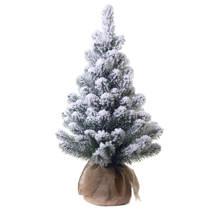 Abete H.75 Cm C/Sacco E Neve 83 Tips Pvc - Pezzi 1 - 45X75X45cm - Colore: Verde - Bianchi Dino - Articoli Natalizi