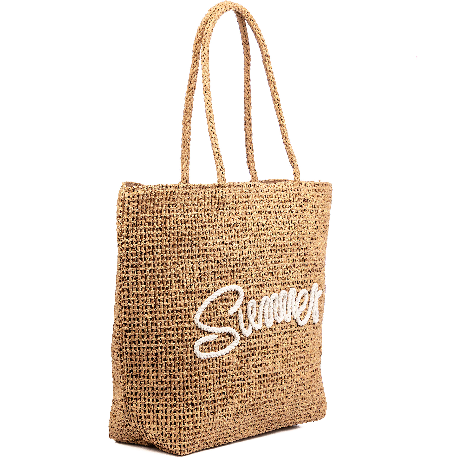 Bergeggi Bolso shopper Mujer. Fabricado en paja trenzada diseño "Summer"