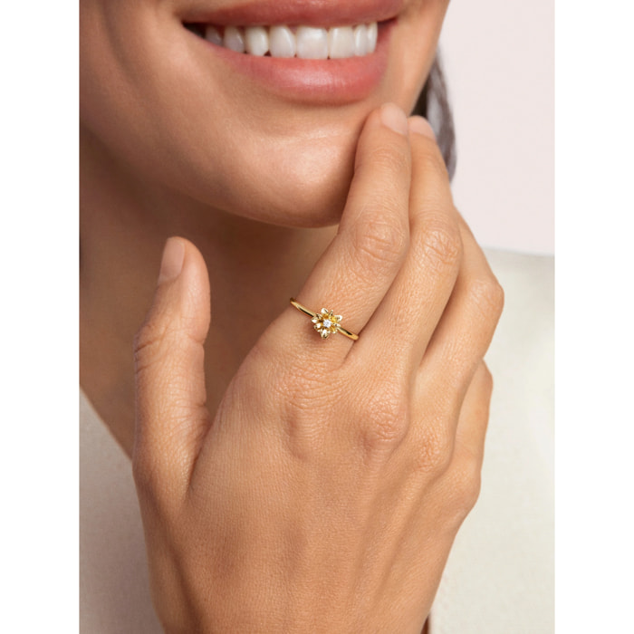 Anillo Gardenia Baño Oro