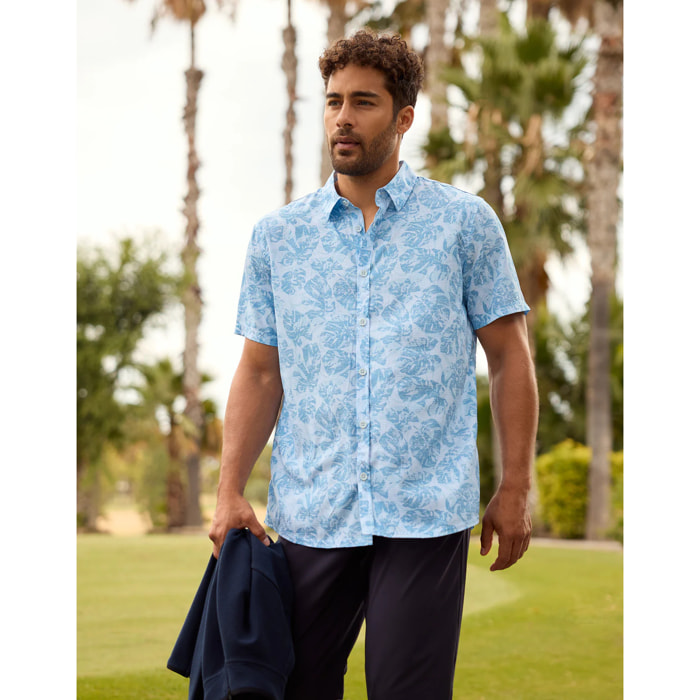 Camisa Manga Corta Azul Claro - Blueraira