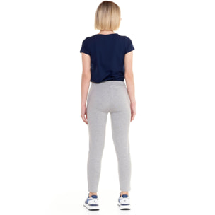 Pantalone donna dritto con piega in felpa Training