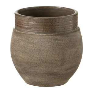 J-Line cache-pot Gio - céramique - marron - extra small - 2 pièces - Ø 15 cm