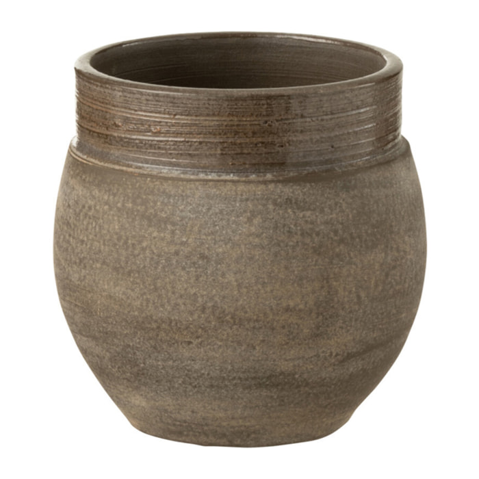 J-Line cache-pot Gio - céramique - marron - extra small - 2 pièces - Ø 15 cm