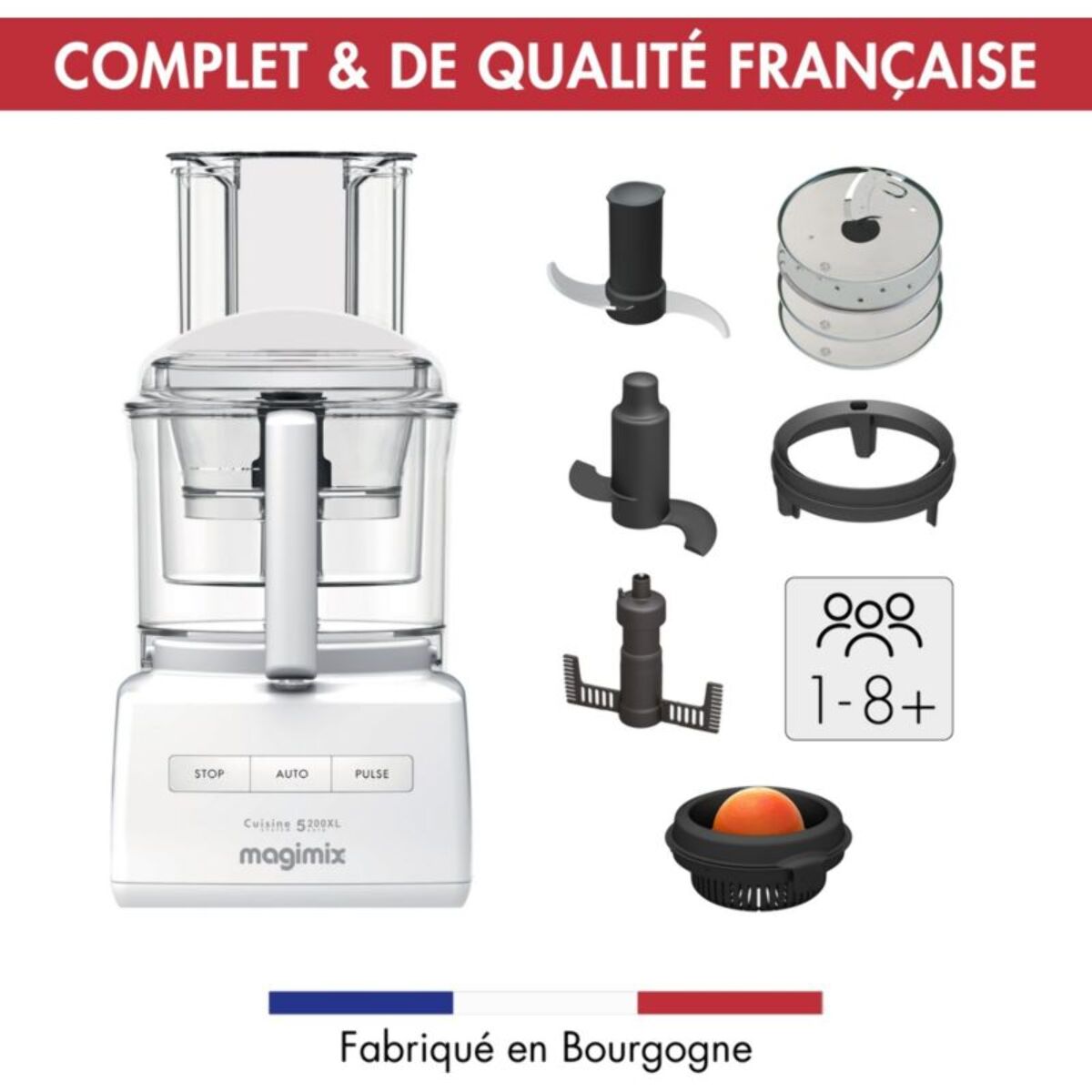 Robot multifonction MAGIMIX CS 5200 XL Blanc 18590F