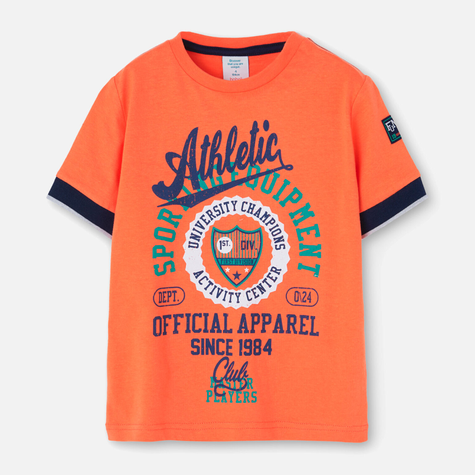 Camiseta niÃ±o estampada, mangas cortas, naranja, 508047