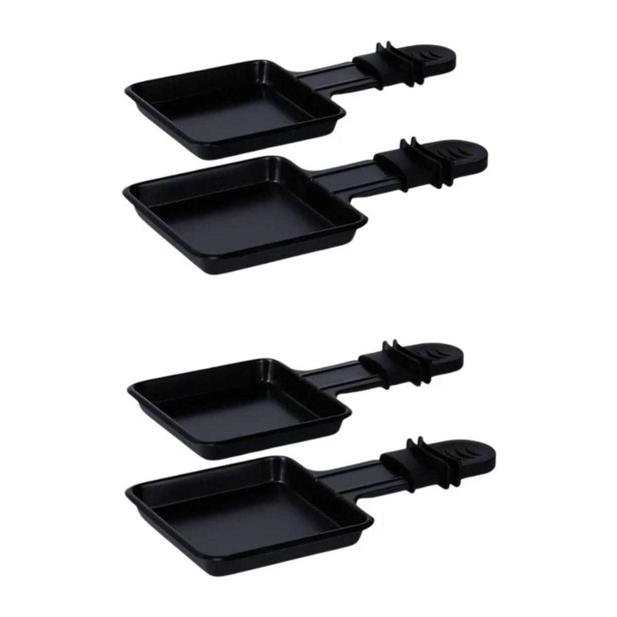 Set de 2 poêlons à raclette 18,5/18,5 cm en PTFE avec 2 ustensiles Rotel Swiss Tradition