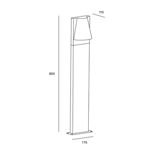 Forlight Kala - Baliza Exterior De 80Cm, Baliza De Jardín Con Ip44 Para Exteriores, Poste