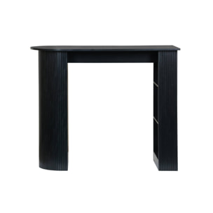 Table bar, table haute de cuisine décor bois avec rangements WALLIS