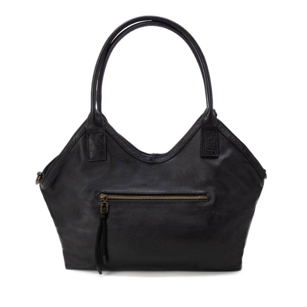 Bolso hombro de piel negro