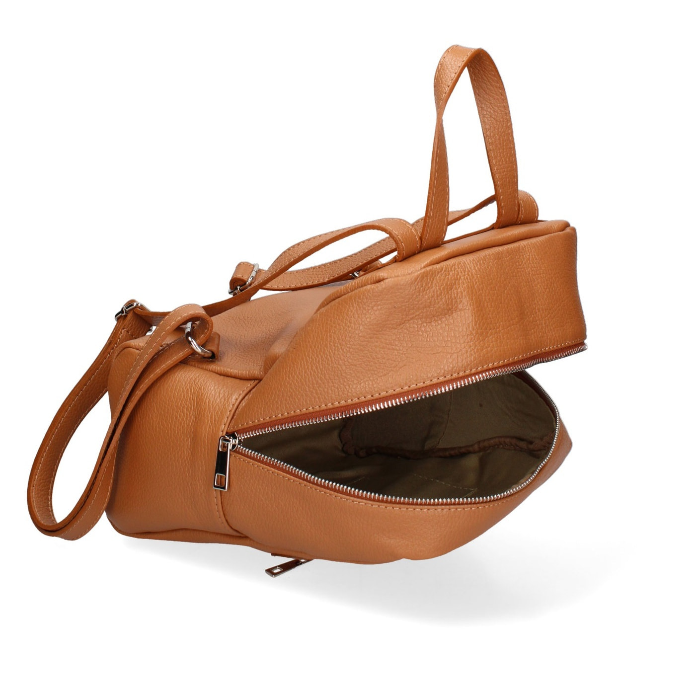 Zaino donna in vera pelle - Modello Edera Ultra - 70% Cotone - 25.0 x 31.0 x 13.0 cm
