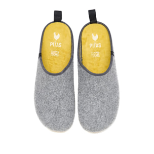 Zapatillas De Casa Lanna Woman Gris & Amarillo