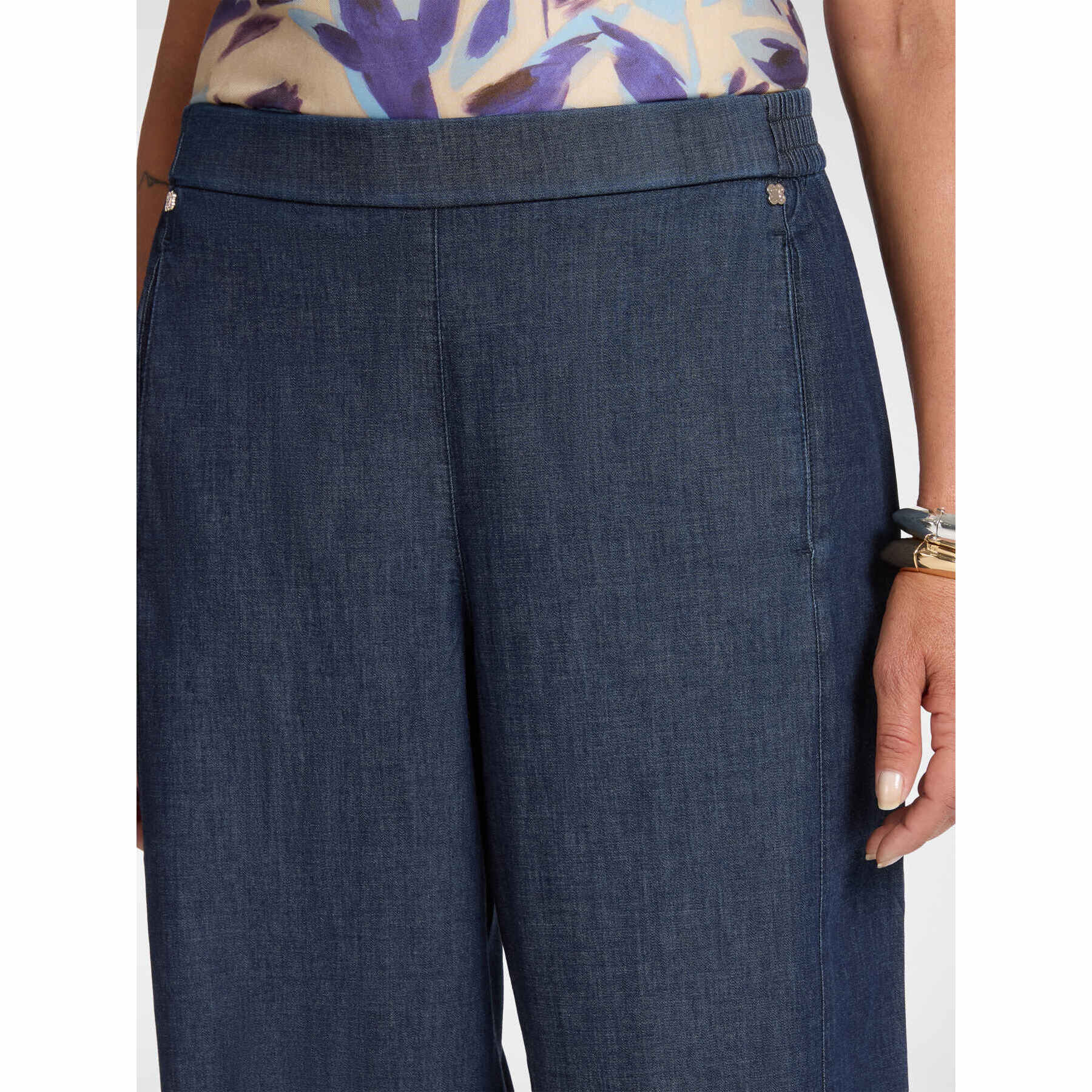 Elena Mirò - Jeans regular in Chambray - Blu