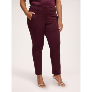 Fiorella Rubino - Pantaloni New York in cotone stretch - Bordeaux