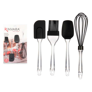 SET 4 PZS UTENSILI IN SILICONE