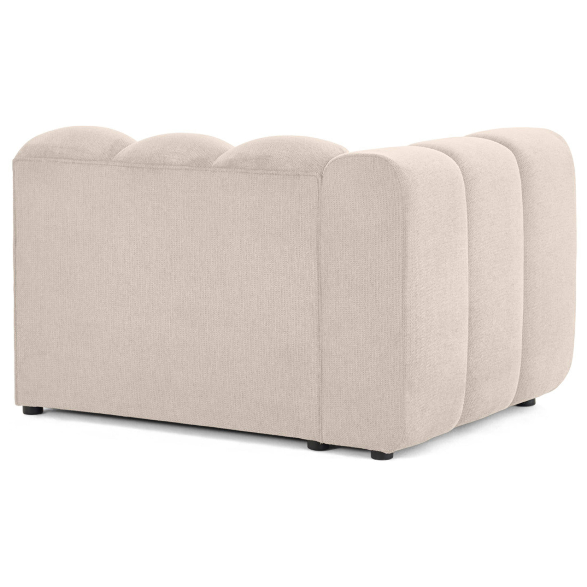 Debbie - module d'assise gauche en tissu texturé - Beige