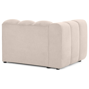 Debbie - module d'assise gauche en tissu texturé - Beige