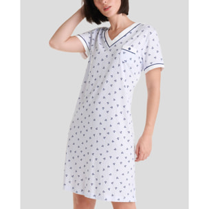 Camisón corto mujer anclas manga corta cómodo