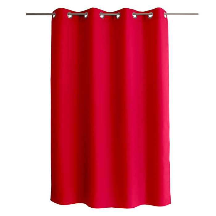 Rideau uni à oeillets - Rouge
