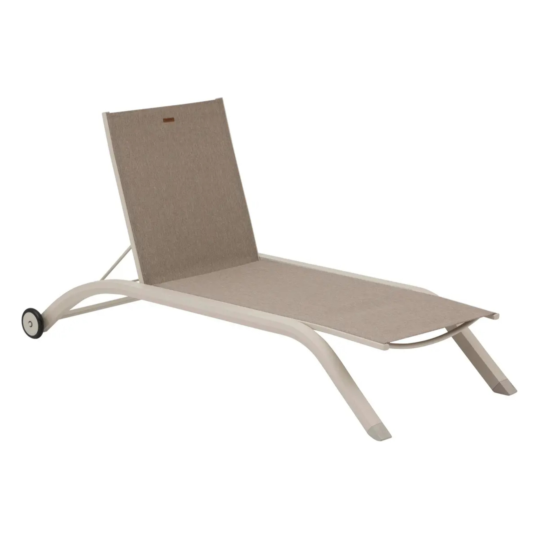 Transat "Jimani" badianne & argile 2 roues en aluminium et texaline