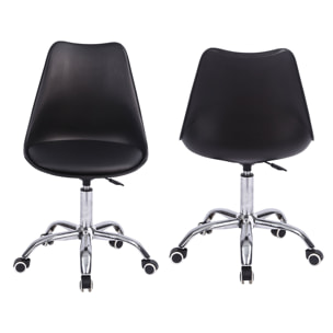 Chaise de bureau réglable en hauteur noire ANNE