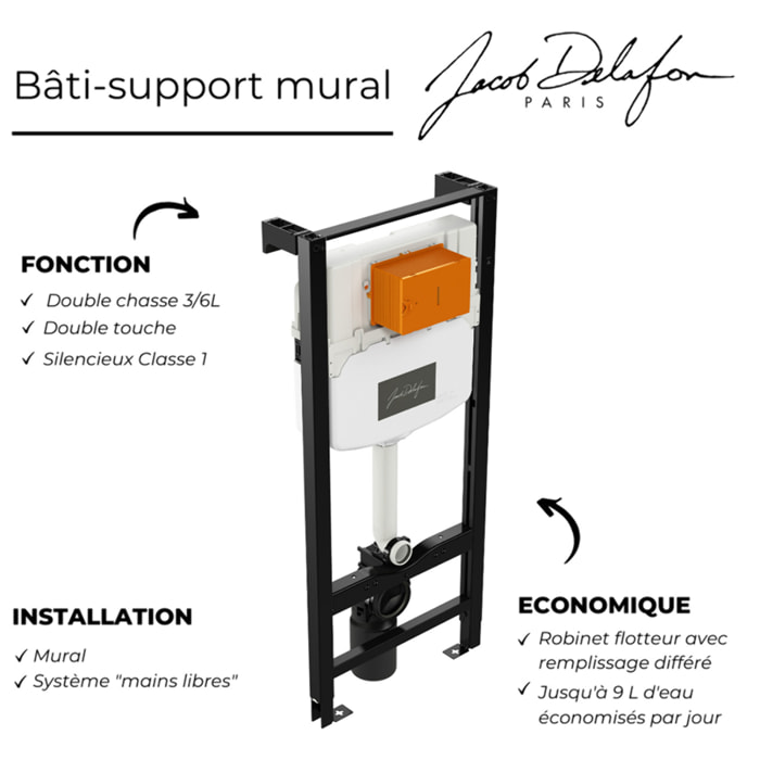 Bâti support mural avec réservoir 3 à 6 L