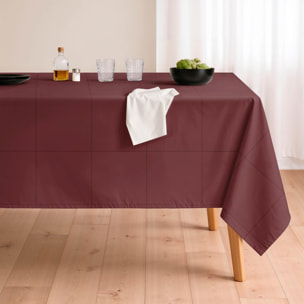 Nappe anti-taches LAO BORDEAUX - en 100 % coton