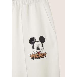 Pantaloni sportivi con gamba ampia e stampa Mickey Mouse