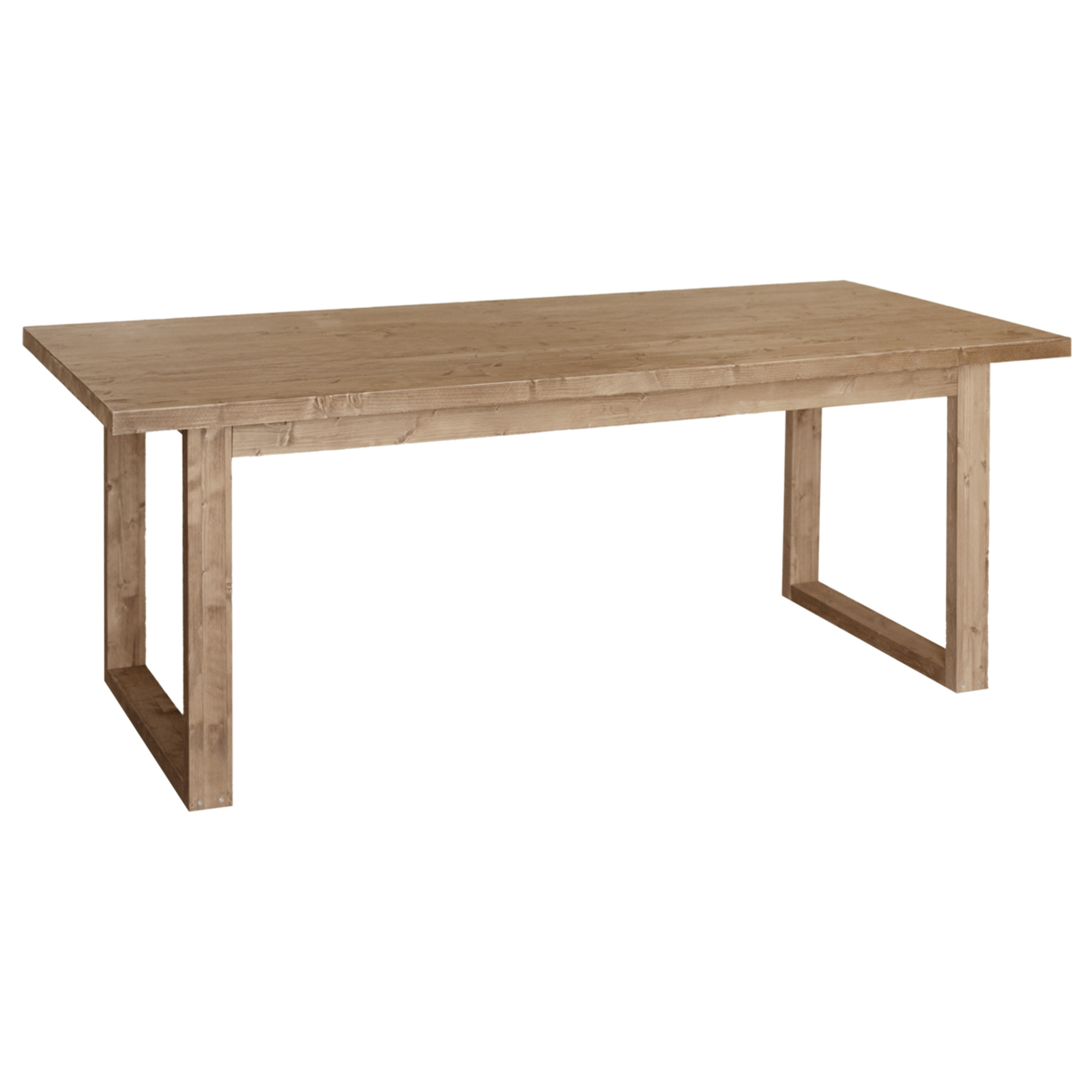 Mesa de comedor de madera maciza en tono roble oscuro de varias medidas