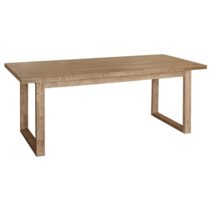 Mesa de comedor de madera maciza en tono roble oscuro de varias medidas