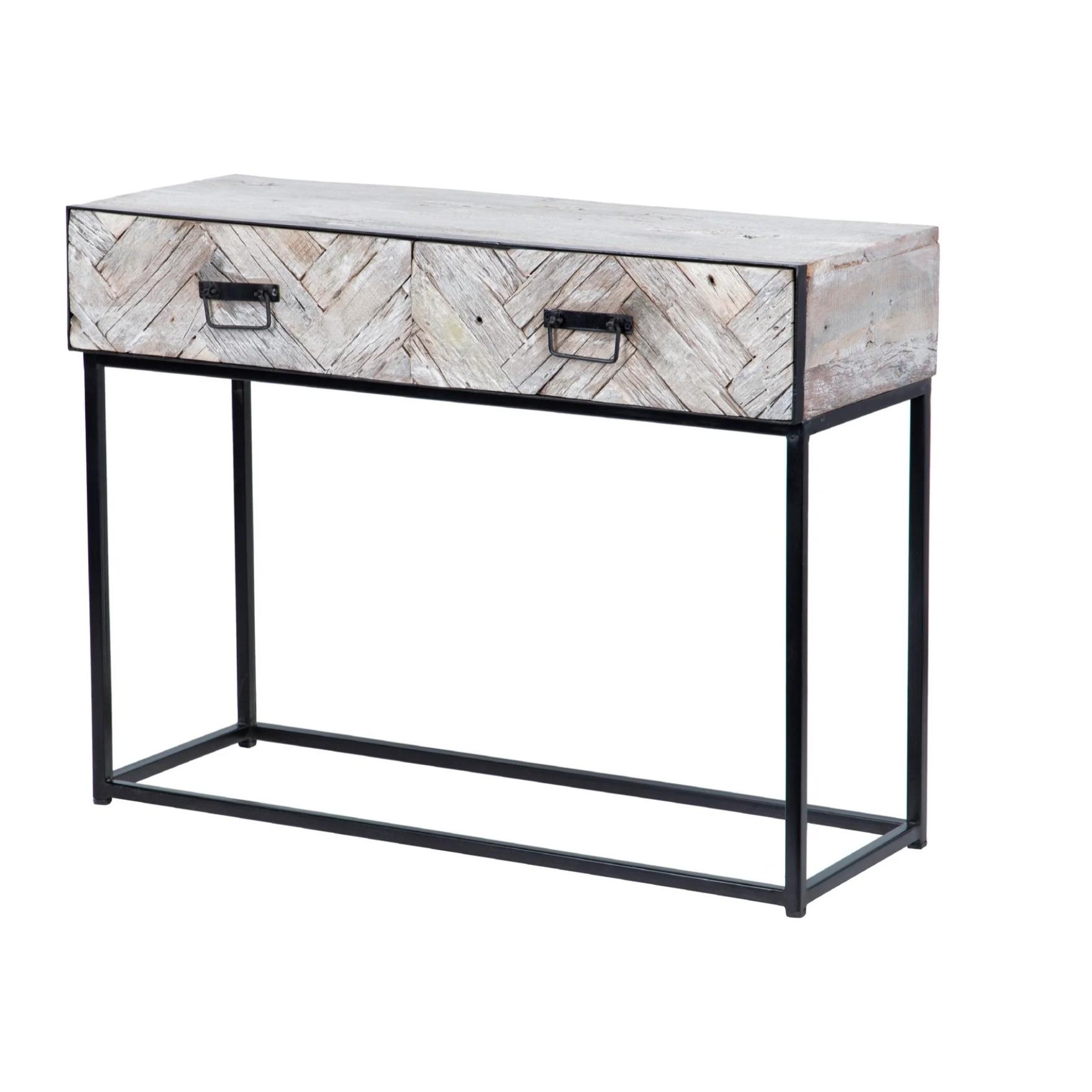 Consola Madera Mango-metal 100x38x76 Cm