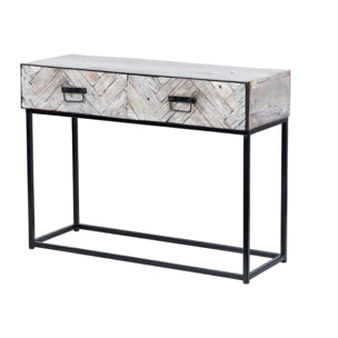 Consola Madera Mango-metal 100x38x76 Cm