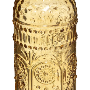 Set de 3 bouteilles "Folk" verre D6,8cm