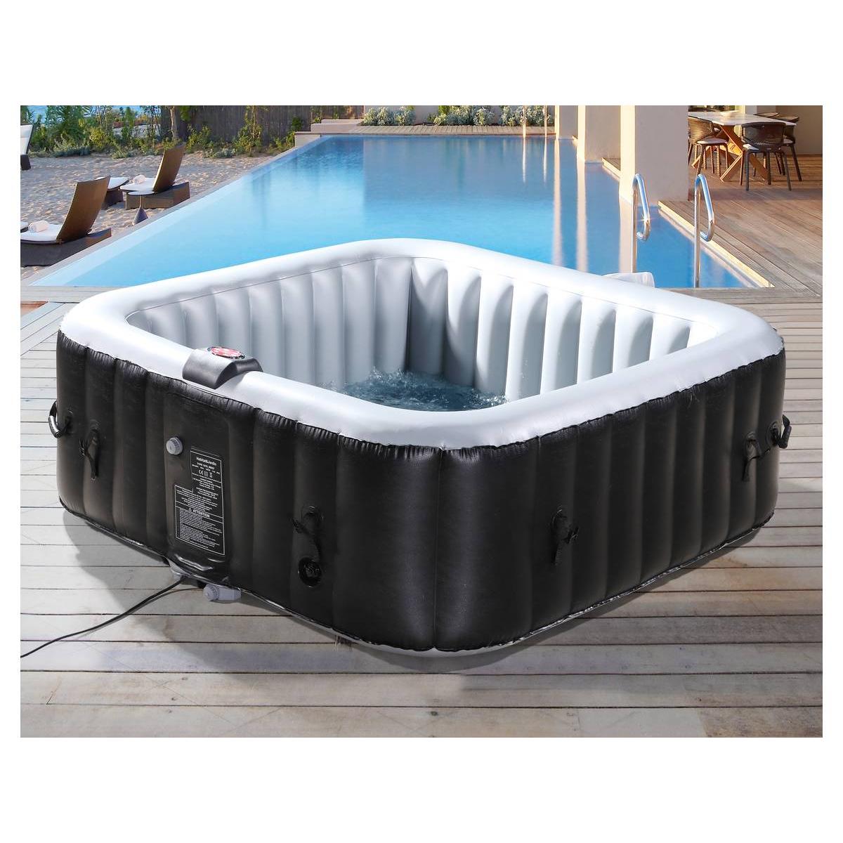 Spa Gonflable NICE en PVC - 6 places - Gris/Noir