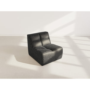 Alya - module d'assise en simili - Noir