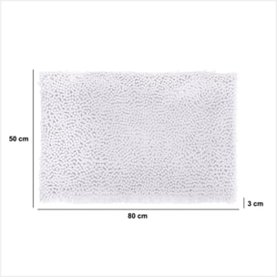 Tapis maxi chenille blanc 50X80