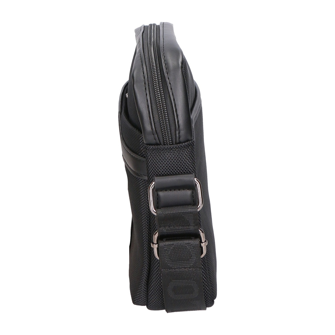 Borsa a tracolla uomo - Modello False - Pelle PU e Tessuto - 18.0 x 21.0 x 4.0 cm