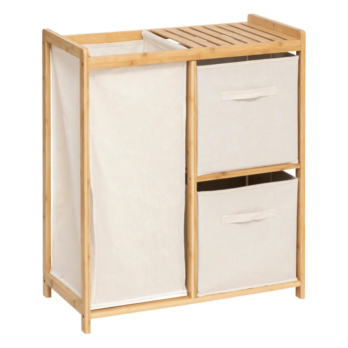 Étagère "Tidy Box" avec paniers en bambou marron 66x33,3cm