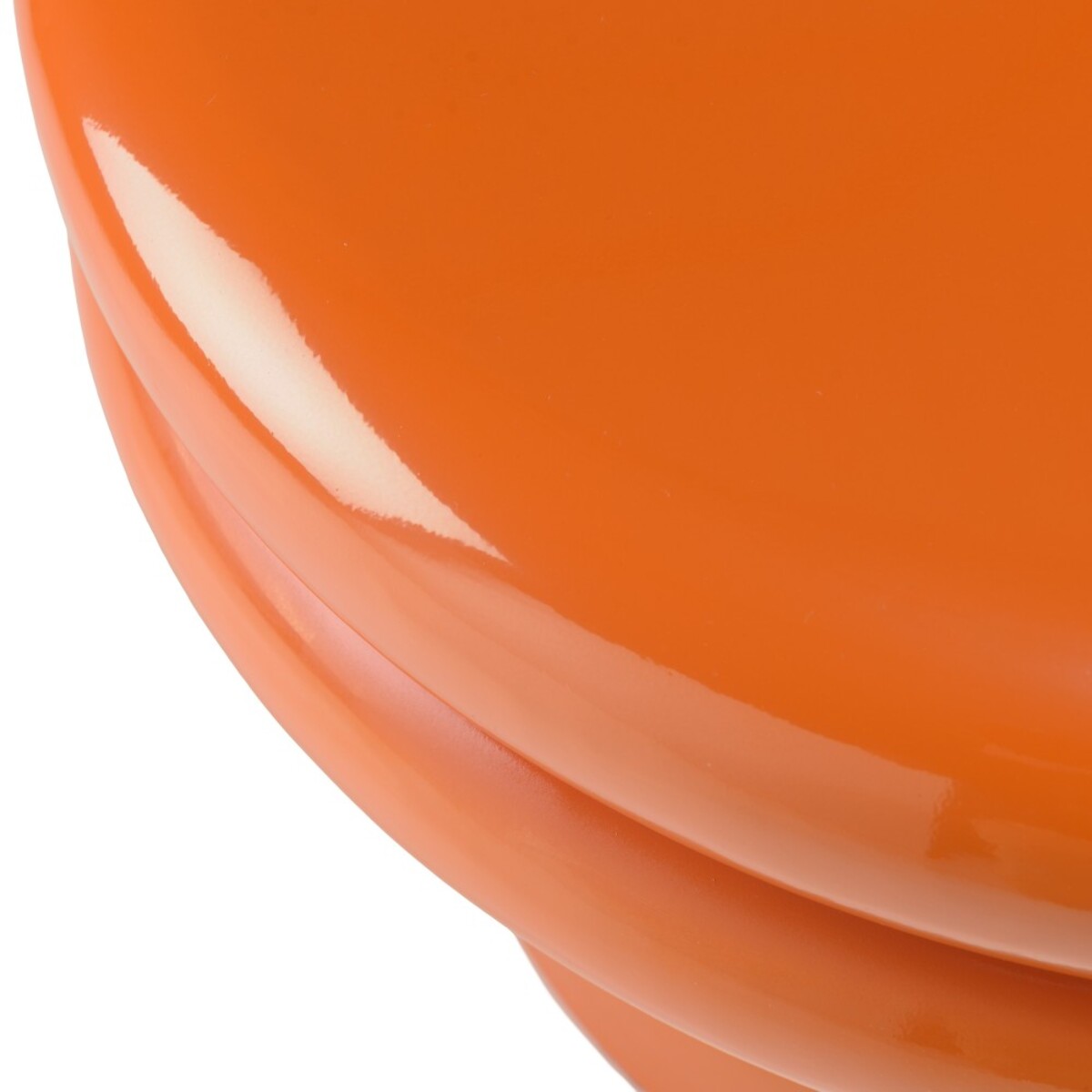 HORTENSE - Table d'appoint design en fer couleur orange fluo