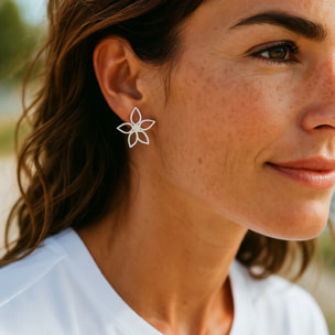 Pendiente presión Irregular Blom en plata chapado 10µ