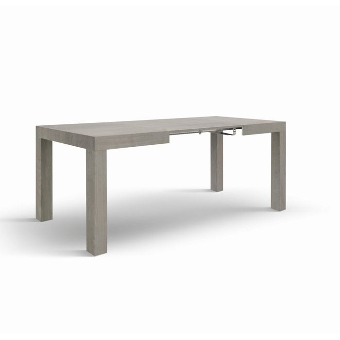 Tavolo BAROLO in legno, finitura olmo perla, allungabile 120x80 cm - 200x80 cm