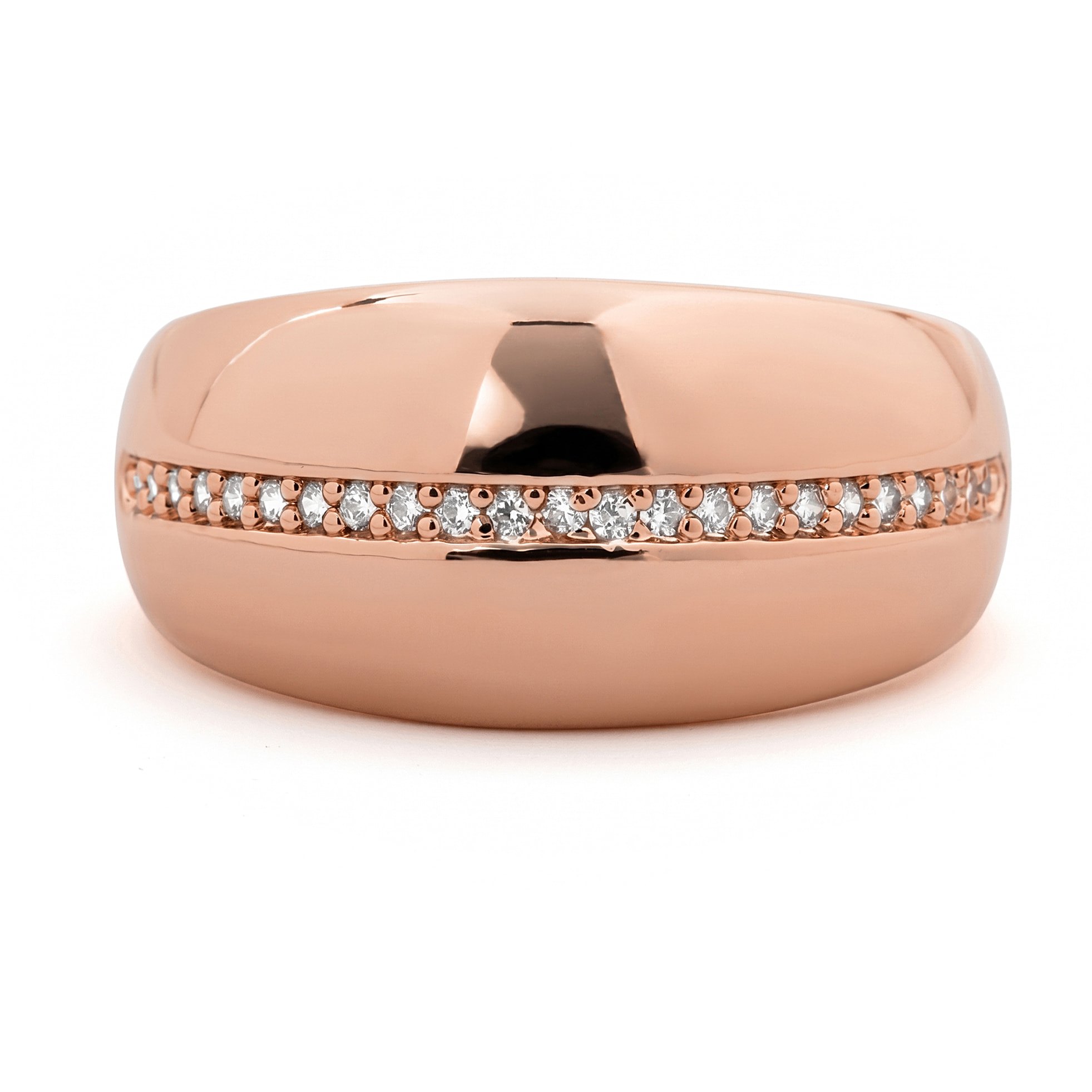 Anillo Yagar acabado oro rosa 18k
