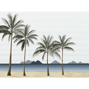 Papier peint panoramique Palmiers en bord de mer  Intissé