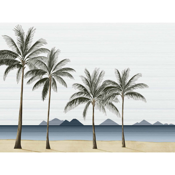 Papier peint panoramique Palmiers en bord de mer  Intissé