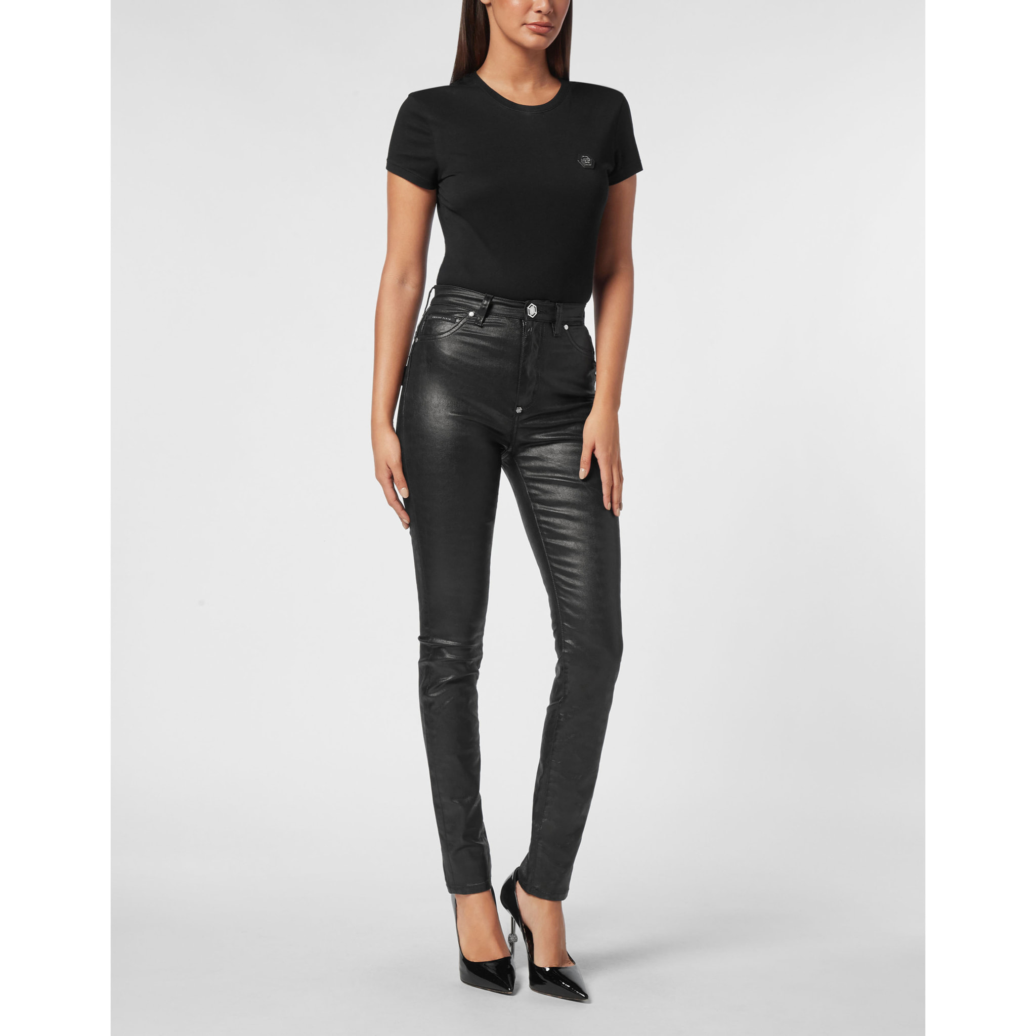 PHILIPP PLEIN Jegging de cintura alta