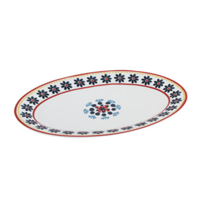 Piatto da portata ovale Gardeny in new bone china