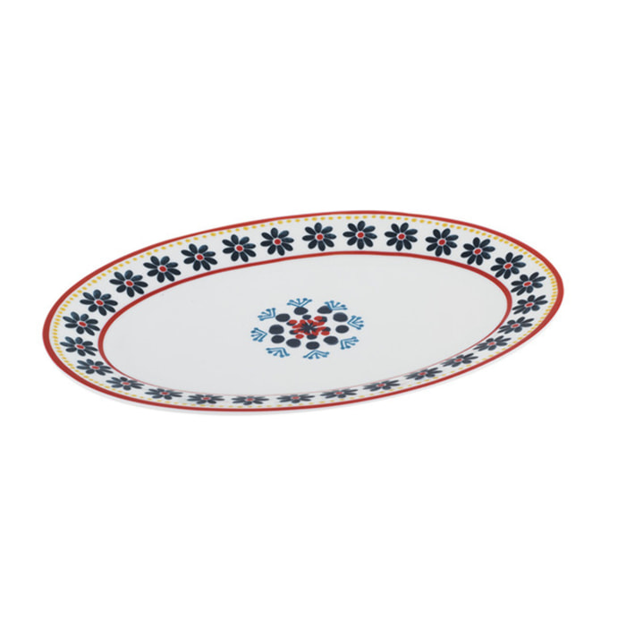 Piatto da portata ovale Gardeny in new bone china