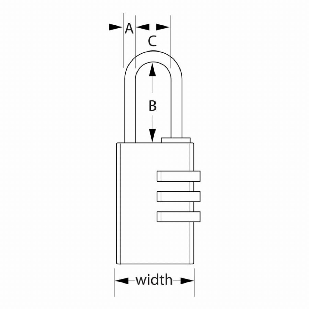 Cadenas en aluminium d'une largeur MASTERLOCK 30 mm avec combinaison programmable - 7630EURD