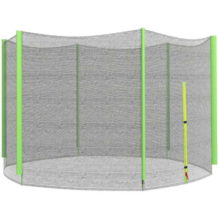 Red de Seguridad para Cama Elástica Ø244 cm Red de Trampolín Redondo para Exterior Protectora para Cama Elástica de 6 Postes Rectos Verde